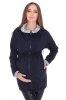 MijaCulture 2 in1 Comfortable Casual Maternity Jacket Hoodie 4070/M62 Dark Blue